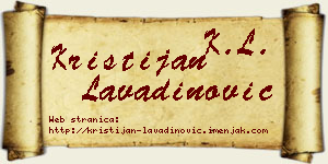 Kristijan Lavadinović vizit kartica